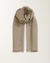 Fabiana Filippi Linen And Cotton Scarf In Clay