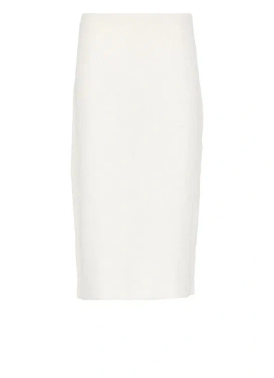 Fabiana Filippi Linen And Cotton Skirt In White