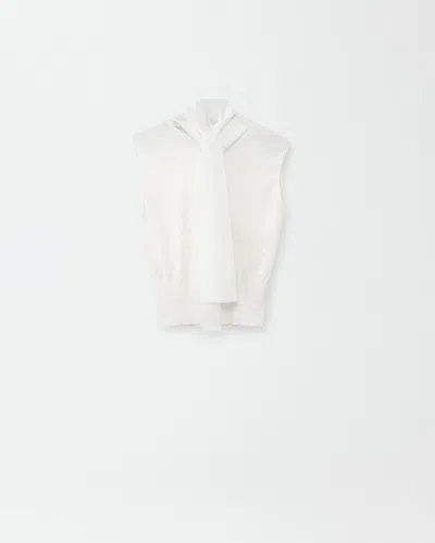 Fabiana Filippi Linen And Silk Vest Top In White