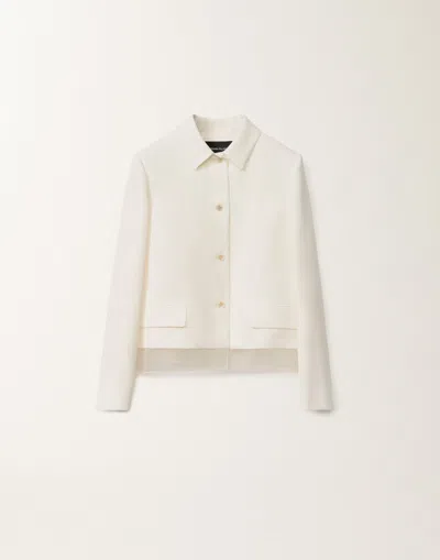 Fabiana Filippi Linen And Viscose Chasseur Jacket In White