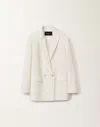 FABIANA FILIPPI LINEN AND VISCOSE DOUBLE-BREASTED JACKET