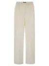 Fabiana Filippi Crepe Trousers Beaded Elastic Waistband