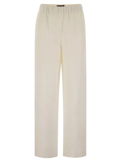 Fabiana Filippi Linen And Viscose Jogging Trousers In White