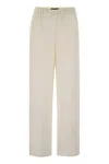 Fabiana Filippi Crepe Trousers Beaded Elastic Waistband
