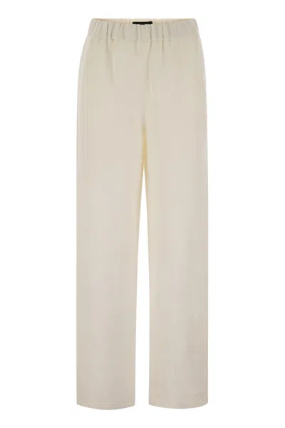 FABIANA FILIPPI FABIANA FILIPPI LINEN AND VISCOSE JOGGING TROUSERS