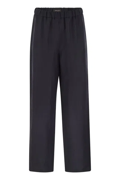 FABIANA FILIPPI FABIANA FILIPPI LINEN AND VISCOSE JOGGING TROUSERS