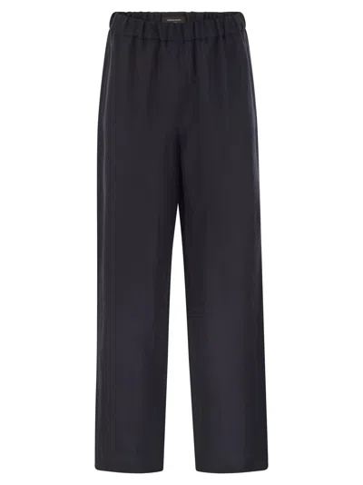 FABIANA FILIPPI LINEN AND VISCOSE JOGGING TROUSERS