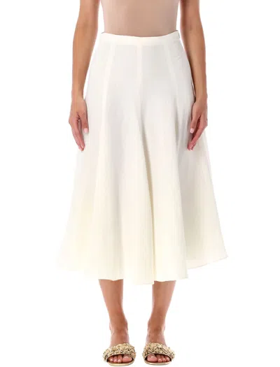 FABIANA FILIPPI FABIANA FILIPPI LINEN AND VISCOSE MIDI SKIRT