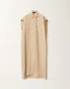 Fabiana Filippi Linen And Viscose Shirt Dress In Sand