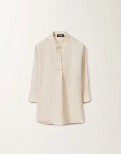 Fabiana Filippi Linen And Viscose Shirt In Sand