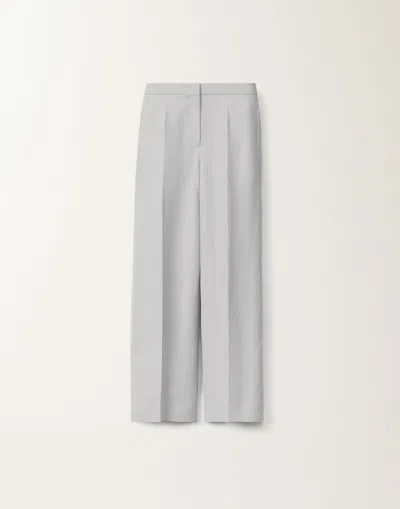 Fabiana Filippi Linen And Viscose Trousers In Lavender