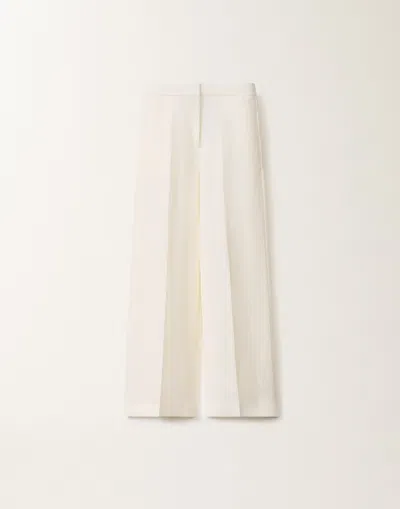 Fabiana Filippi Linen And Viscose Trousers In White