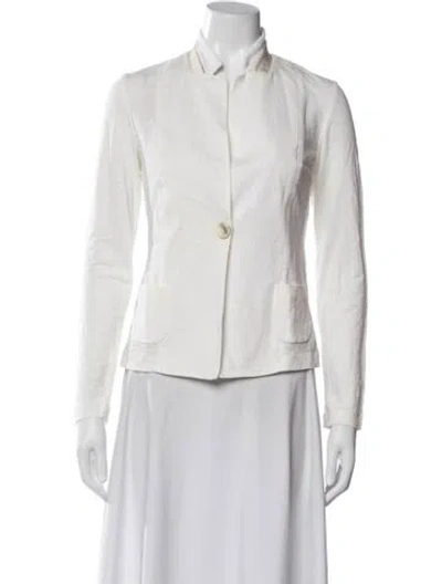 Pre-owned Fabiana Filippi Linen Blazer In Green