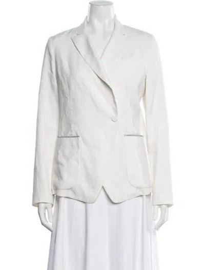 Pre-owned Fabiana Filippi Linen Blazer In Neutral