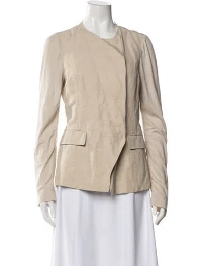 Pre-owned Fabiana Filippi Linen Blazer In Neutrals