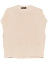 Fabiana Filippi Crewneck Sweater With Cap Sleeves And Sequin Embellishment
