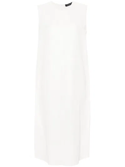 Fabiana Filippi Linen Blend Midi Dress In White