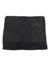 Fabiana Filippi Scarf Linen Blend Fringed Edges In Black