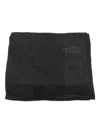 Fabiana Filippi Scarf Linen Blend Fringed Edges In Black