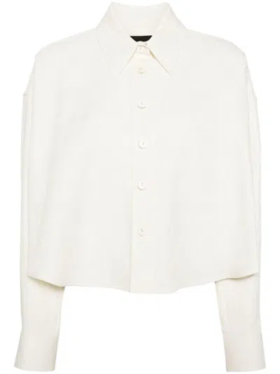 Fabiana Filippi Linen Blend Shirt In White