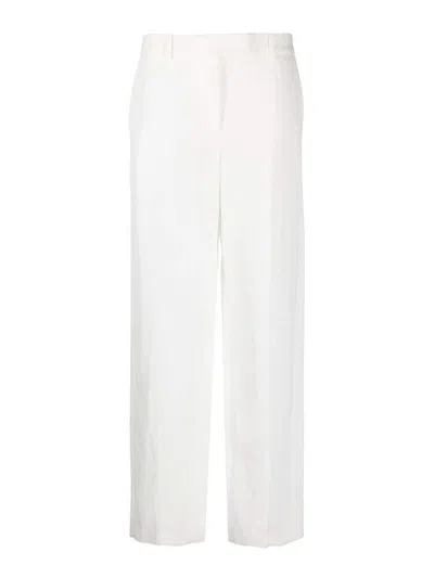 Fabiana Filippi Linen Blend Trousers In Beige