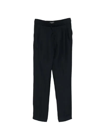 Fabiana Filippi Linen Blend Trousers In Black