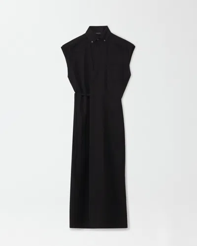 Fabiana Filippi Linen Canvas Dress In Black