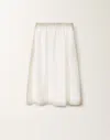 Fabiana Filippi Linen Canvas Skirt With Gradient In White