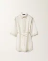 Fabiana Filippi Linen Canvas Tunic In White