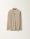 Fabiana Filippi Linen Cardigan In Greige
