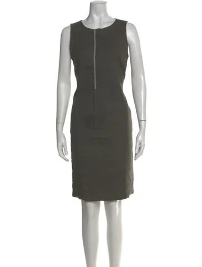 Pre-owned Fabiana Filippi Linen Knee-length Dress In Gray