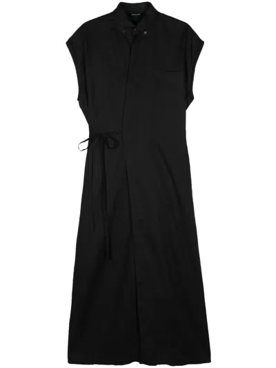 Fabiana Filippi Linen Maxi Dress In Black