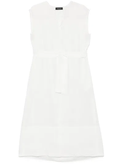 Fabiana Filippi Linen Maxi Dress In White