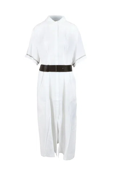 Fabiana Filippi Linen Shirt Dress - White