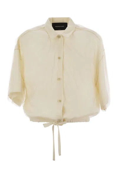 FABIANA FILIPPI FABIANA FILIPPI LINEN SHIRT WITH DRAWSTRING