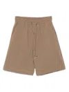 Fabiana Filippi Stretch Viscose And Linen Shorts In Brown