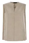 Fabiana Filippi Women's Linen Sleeveless Top In Neutral