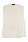 Fabiana Filippi Women's Linen Sleeveless Top In White