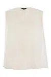 Fabiana Filippi Women's Linen Sleeveless Top In White