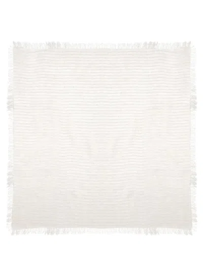 Fabiana Filippi Linen Stole With Sequins In Neutral