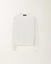 Fabiana Filippi Striped Sweater In White/aquagreen
