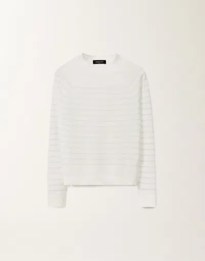 FABIANA FILIPPI LINEN STRIPED SWEATER