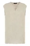 Fabiana Filippi Linen Top In Beige
