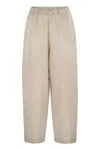 Fabiana Filippi Relaxed Fit Wide Leg Linen Trousers