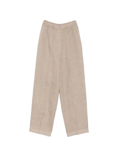 Fabiana Filippi Linen Trousers In Neutral
