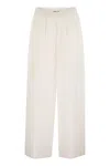 Fabiana Filippi Linen Blend Trousers In White