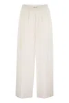 Fabiana Filippi Linen Blend Trousers In White