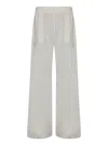 Fabiana Filippi Wide-leg Trousers With Soft Texture And High-quality Fabric Blend In Beige
