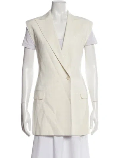 Pre-owned Fabiana Filippi Linen Vest In White