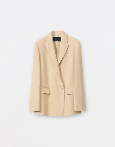 Fabiana Filippi Linen Viscose Double Breasted Jacket In 0144